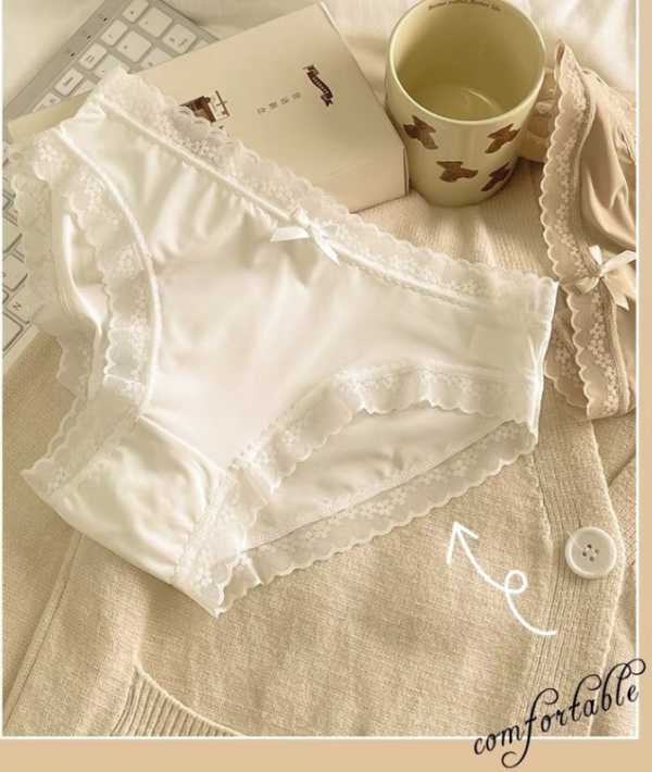 Quần lót nữ Cotton su lụa L103 phối ren hoa thoáng mát gợi cảm