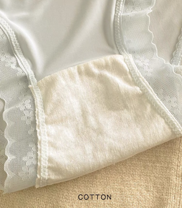 Quần lót nữ Cotton su lụa L103 phối ren hoa thoáng mát gợi cảm