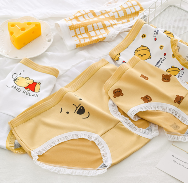 Quần lót nữ Cotton L107 họa tiết gấu BEAR cute đáng yêu